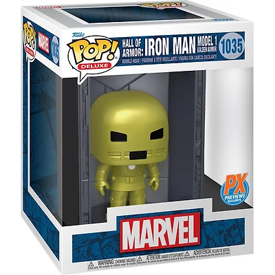 Funko Pop! Marvel - 6" Hall Of Armor: Iron Man (Model 1 - Golden Armor) #1035 [PX Previews Exclusive]