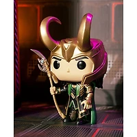 FUNKO POP! MARVEL AVENGERS LOKI WITH SCEPTER GITD [EE EXCLUSIVE] #985