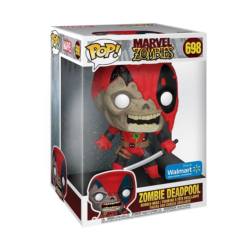 Funko Pop! Marvel: Zombies - Jumbo 10" Zombie Deadpool #698 [Walmart Exclusive]