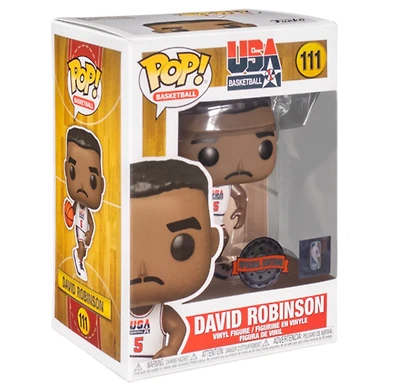 Funko Pop! Sports: NBA - David Robinson (1992 USA Basetball - White Jersey) #111
