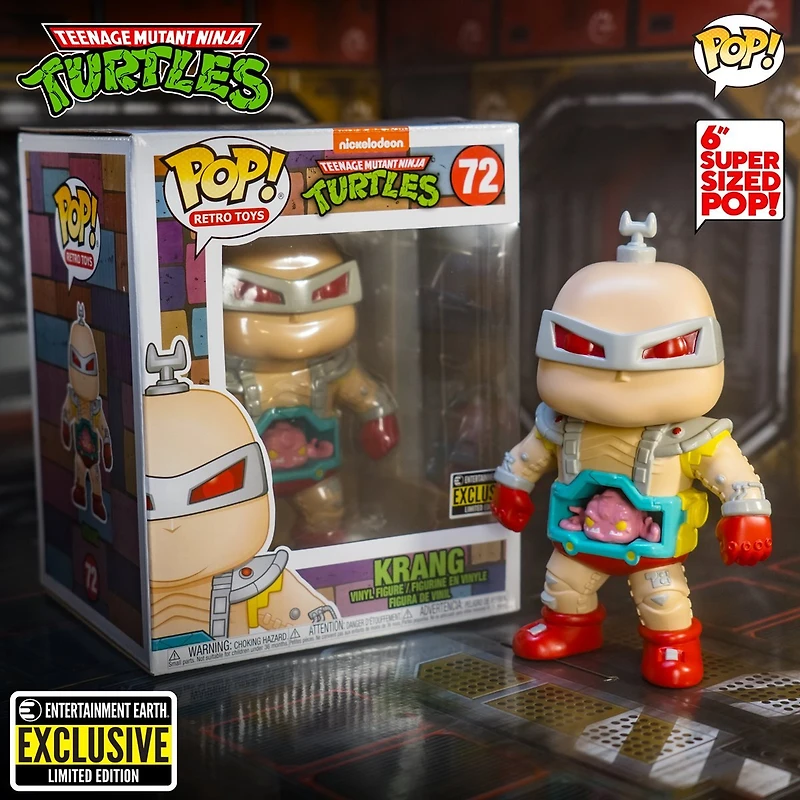Funko Pop! Teenage Mutant Ninja Turtles (TMNT) - Super 6" Krang #72 [Entertainment Earth Exclusive]