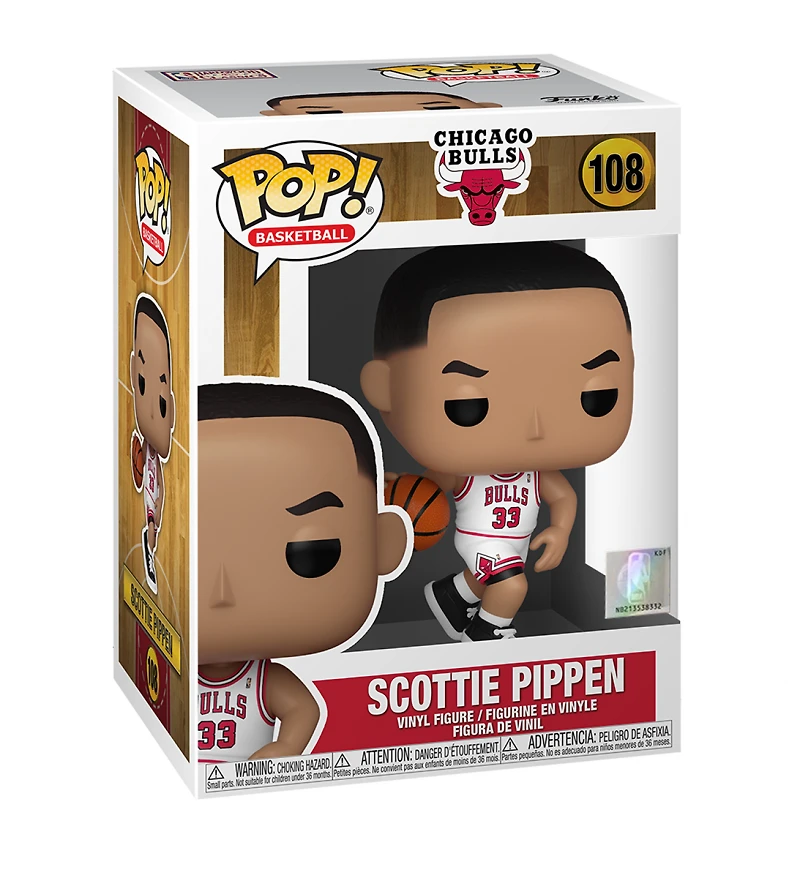 FUNKO POP! BASKETBALL [NBA LEGENDS]: CHICAGO BULLS - SCOTTIE PIPPEN [WHITE HOME JERSEY] #108
