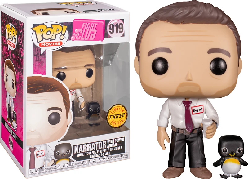 Funko Pop! Fight Club - Narrator w/ Power Animal (CHASE) #919