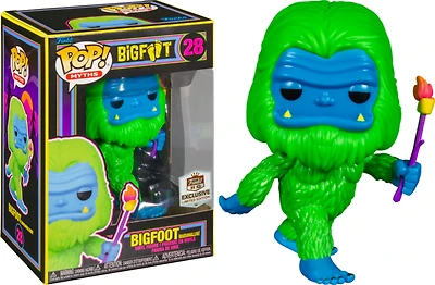 Funko Pop! MYTHS BLACK LIGHT BIG FOOT #28 [FUNKO HQ EXCLUSIVE]