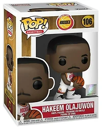 FUNKO POP! BASKETBALL [NBA LEGENDS]: HOUSTON ROCKETS - HAKEEM OLAJUWON [WHITE HOME JERSEY] #106