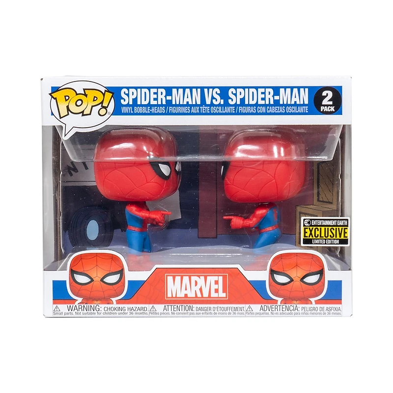 Funko Pop! Marvel: Spider-Man Vs. Spider-Man (Pointing Meme) 2pk [Entertainment Earth Exclusive]