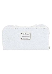 LOUNGEFLY DISNEY MINNIE MOUSE SEQUIN WEDDING WALLET / ZIP PURSE NWT WHITE
