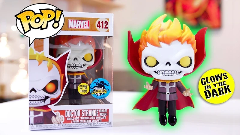 FUNKO POP! MARVEL - DOCTOR STRANGE [AS GHOST RIDER - GITD] **2018 L.A. COMIC CON EXCLUSIVE** #412