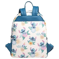 EXCLUSIVE LOUNGEFLY DISNEY LILO & STITCH HAWAIIAN FLOWERS STITCH AND SCRUMP ALLOVER COSPLAY MINI BACKPACK