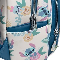 EXCLUSIVE LOUNGEFLY DISNEY LILO & STITCH HAWAIIAN FLOWERS STITCH AND SCRUMP ALLOVER COSPLAY MINI BACKPACK