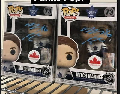 FUNKO POP! HOCKEY [NHL]: TORONTO MAPLE LEAFS - MITCH MARNER [AWAY JERSEY] **CDN EXCLUSIVE** #73 **AUTOGRAPHED**