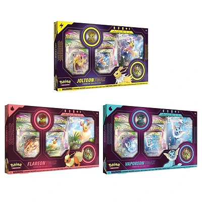 Pokemon TCG - Eeveelution VMax Premium Collections Bundle (Set of 3)