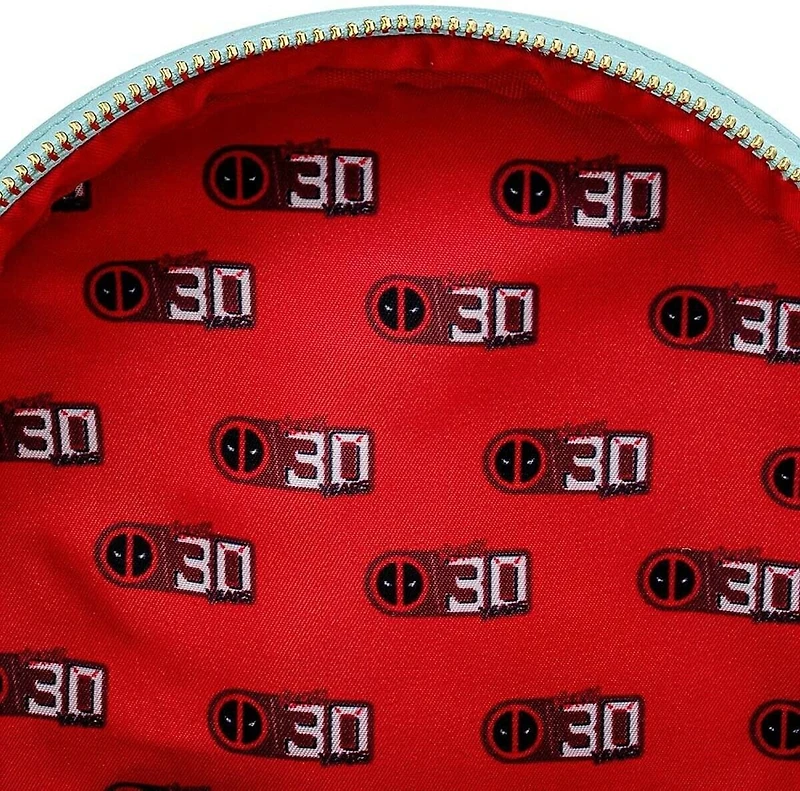 LOUNGEFLY POP Marvel Deadpool 30th Anniversary Rainbow Uniform Mini Backpack