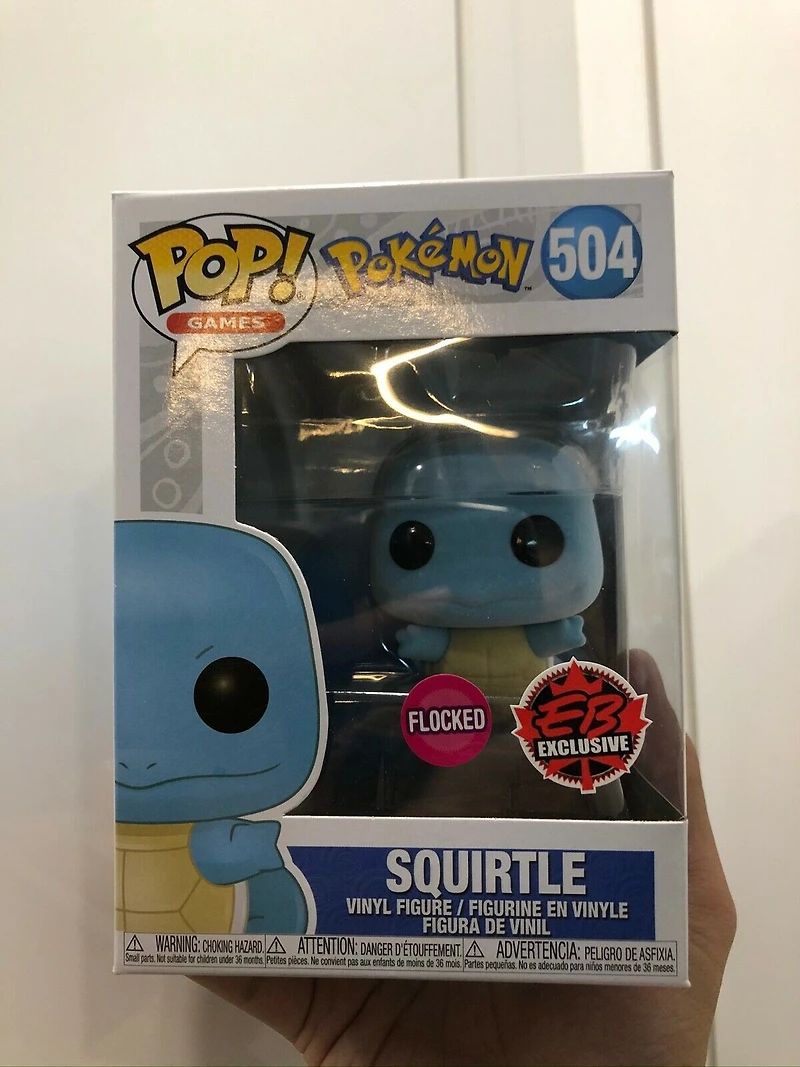 Funko Pop! Games: Pokemon - Squirtle (Flocked) #504 [EB Games Canada Exclusive]