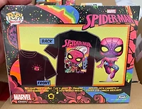 FUNKO POP & TEE - MARVEL SPIDER-MAN [BLACK LIGHT GLOW] **TARGET EXCLUSIVE**