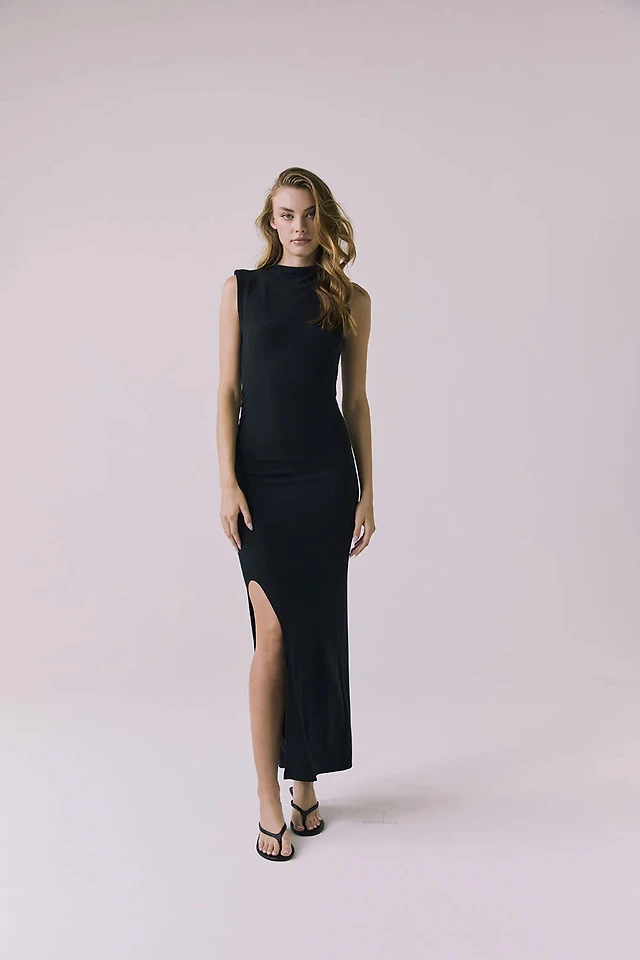 black dress with chiffon Crepe and silk chiffon corset gown 42 (FR) / Black main image 1