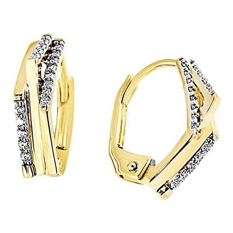 Boucles D’oreilles 10 Kt Roger Roy EDC01-6598-3T