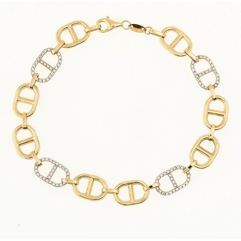 Bracelet 10 Kt Roger Roy B23HL0138-CZ-2T