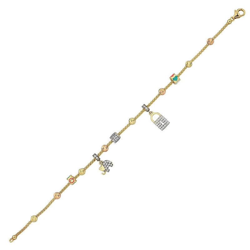 Bracelet 14 Kt Roger Roy B415-BLK012