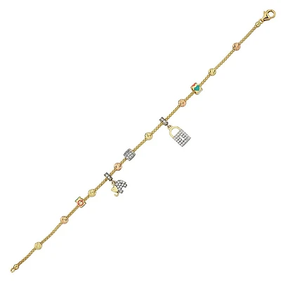 Bracelet 14 Kt Roger Roy B415-BLK012