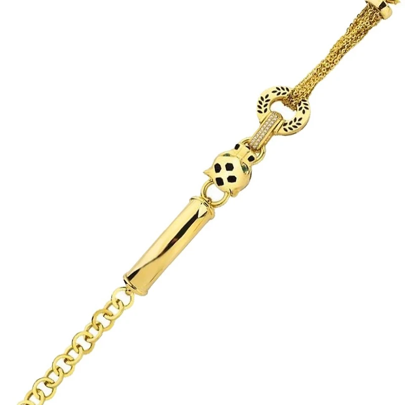 Bracelet 14 Kt Roger Roy B14-BLK86Y