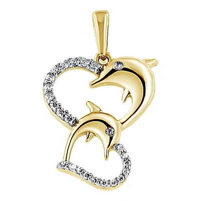 Pendentif 10 Kt Roger Roy PDD01-2T