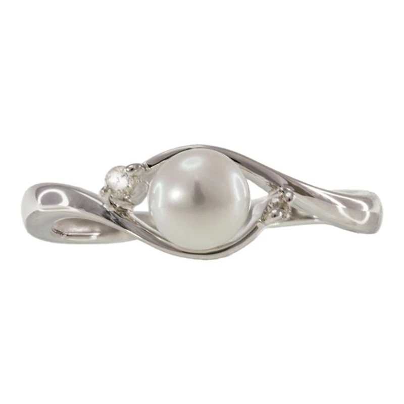 Ring Pearl 10 Kt Diam Roger Roy