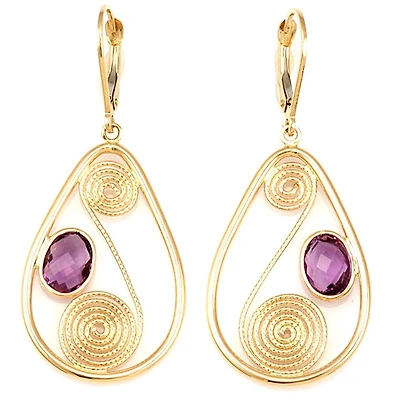 Boucles D’oreilles 14 Kt Roger Roy E14-0291-AM