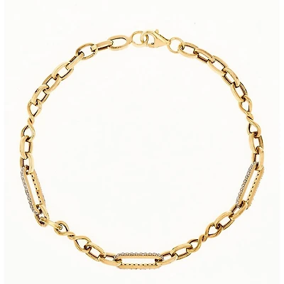 Bracelet 10 Kt Roger Roy B22HL0143-CZ-2T