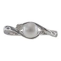 Ring Pearl 10 Kt Diam Roger Roy