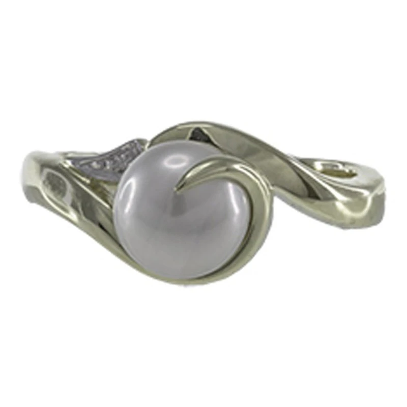 Ring Pearl 10 Kt Diam Roger Roy