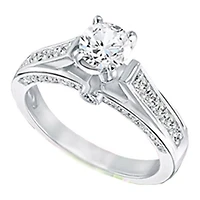 Bague de Fiançaille Roy 100PTS DRR132WD100