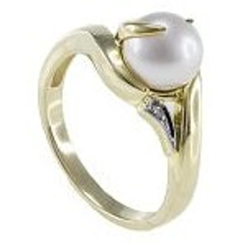 Ring Pearl 10 Kt Diam Roger Roy