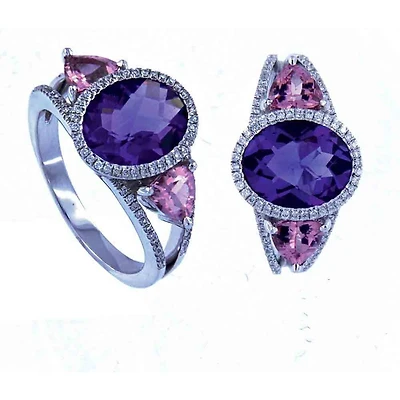 Bague 14 Kt Roger Roy R5072AMPNWN