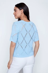 Diamond sequin design sweater