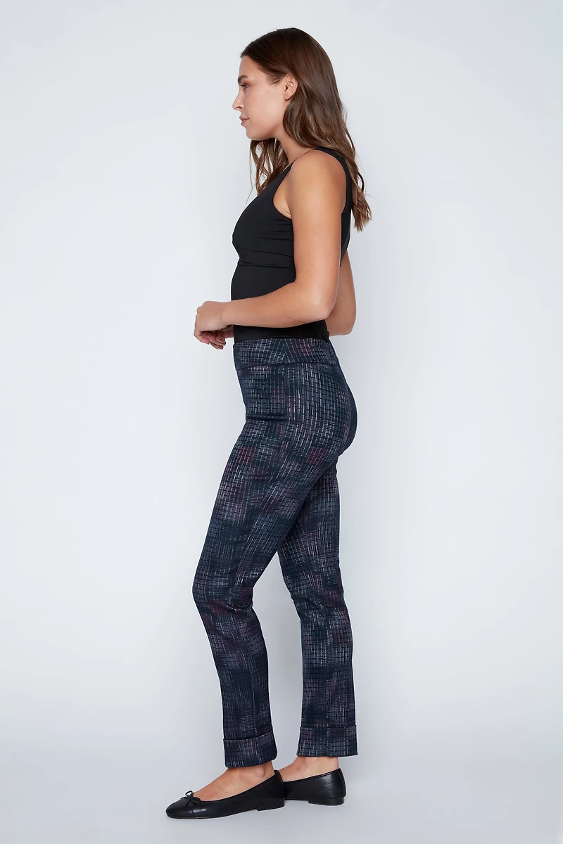 Le pantalon jambe étroite imprimé