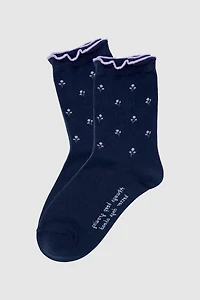 Mini floral print socks