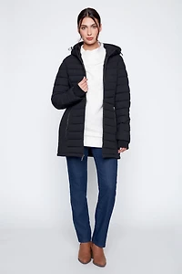 Horizontal quilt puffer jacket