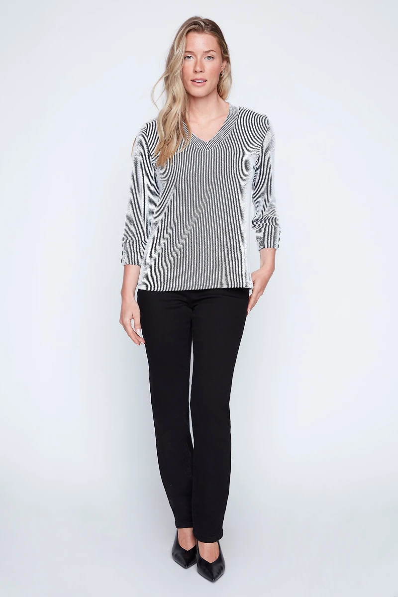 Two tone rib top