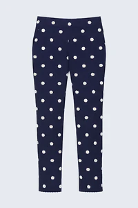 Daisy embroidery slim leg pant