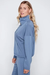 Scuba knit kangaroo top