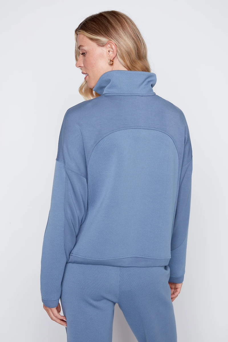 Scuba knit kangaroo top