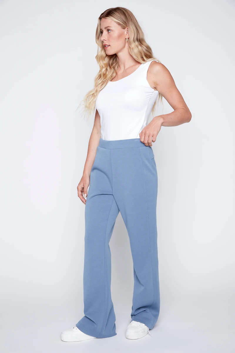 Boot leg scuba knit pant