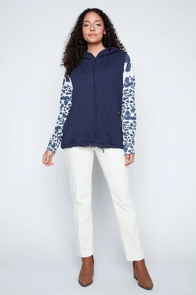 Quilted jersey vest