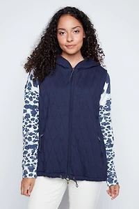 Quilted jersey vest