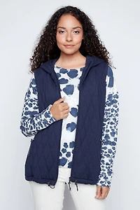 Quilted jersey vest