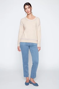 Contrast stitch sweater