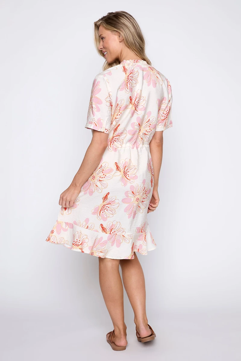 La robe à volants imprimé floral