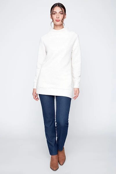 Quilted knit tunic