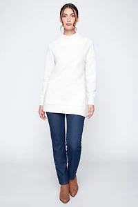 Quilted knit tunic